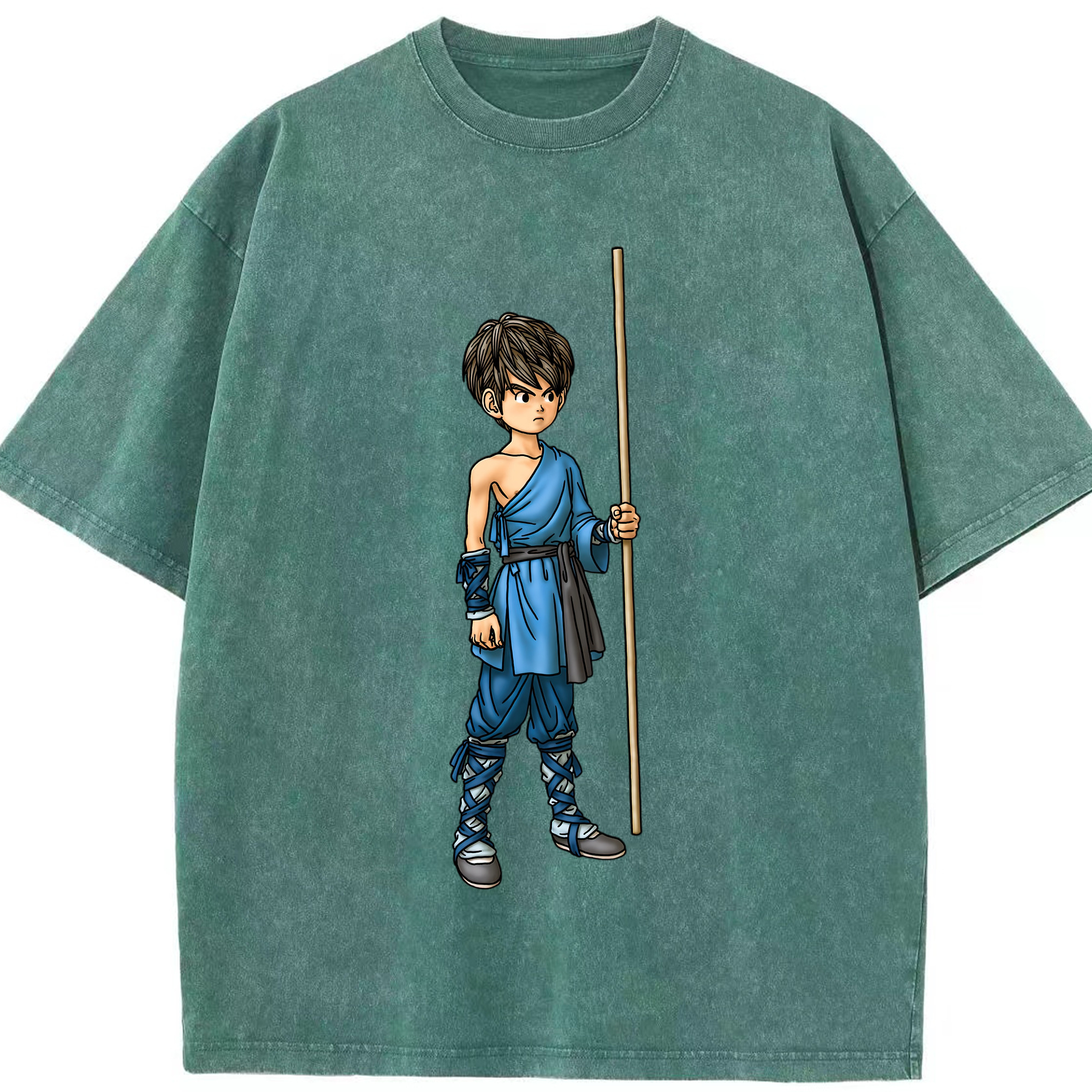 （画像用） ドラゴンクエスト Doragon Kuesuto Dragon Quest 綿100% ヴィンテージ風 半袖Tシャツ（フロントプリント）